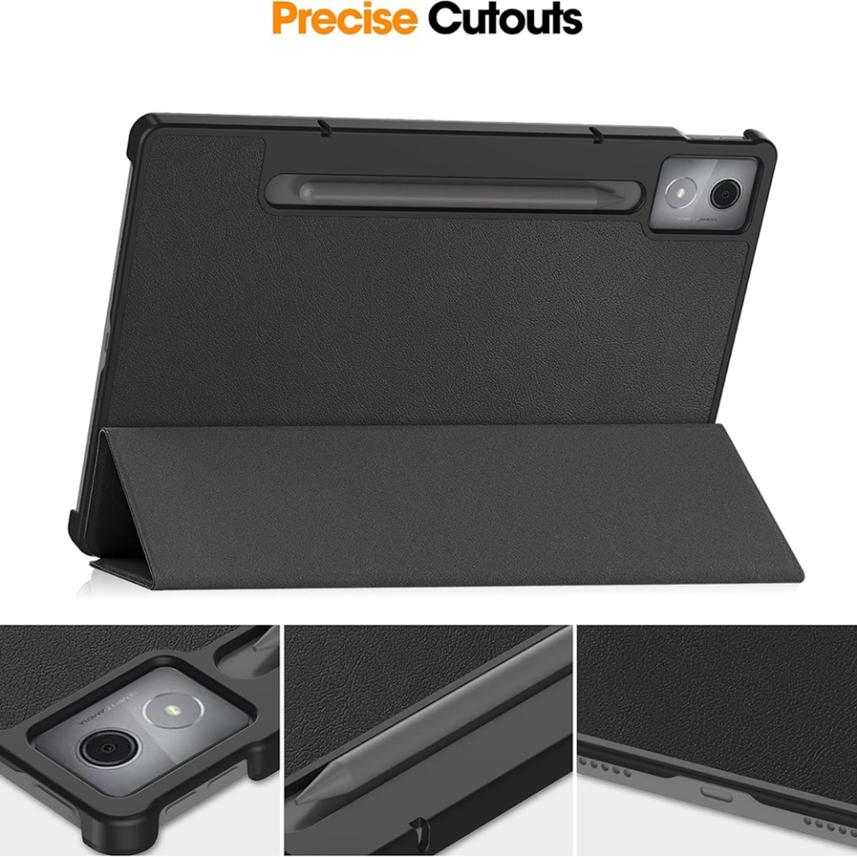 Husa tableta pentru Lenovo Idea Tab Pro 12.7 (2025), SKYDDAR INNOVATION, cu suport Multi-Unghi si functie Sleep/Wake, FoldPro, Roz, set cu sticker - 3 | YEO