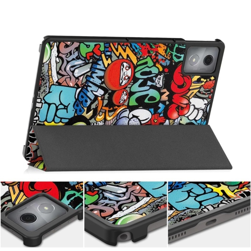 Husa tableta pentru Lenovo Tab K11 Plus, SKYDDAR INNOVATION, cu suport Multi-Unghi si functie Sleep/Wake, FoldPro, Urban vibe, set cu sticker - 2 | YEO