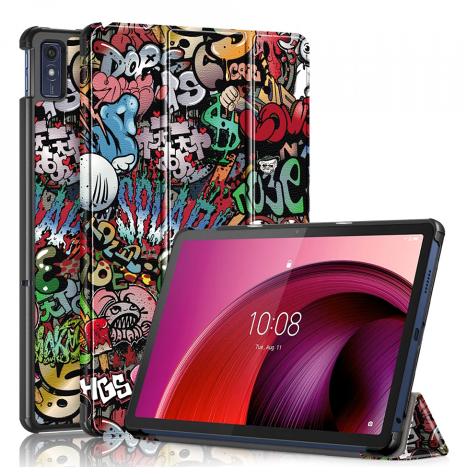 Husa tableta pentru Lenovo Tab M10 5G cu suport Multi-Unghi și functie Sleep/Wake , SKYDDAR FoldVision Colour - Urban vibe
