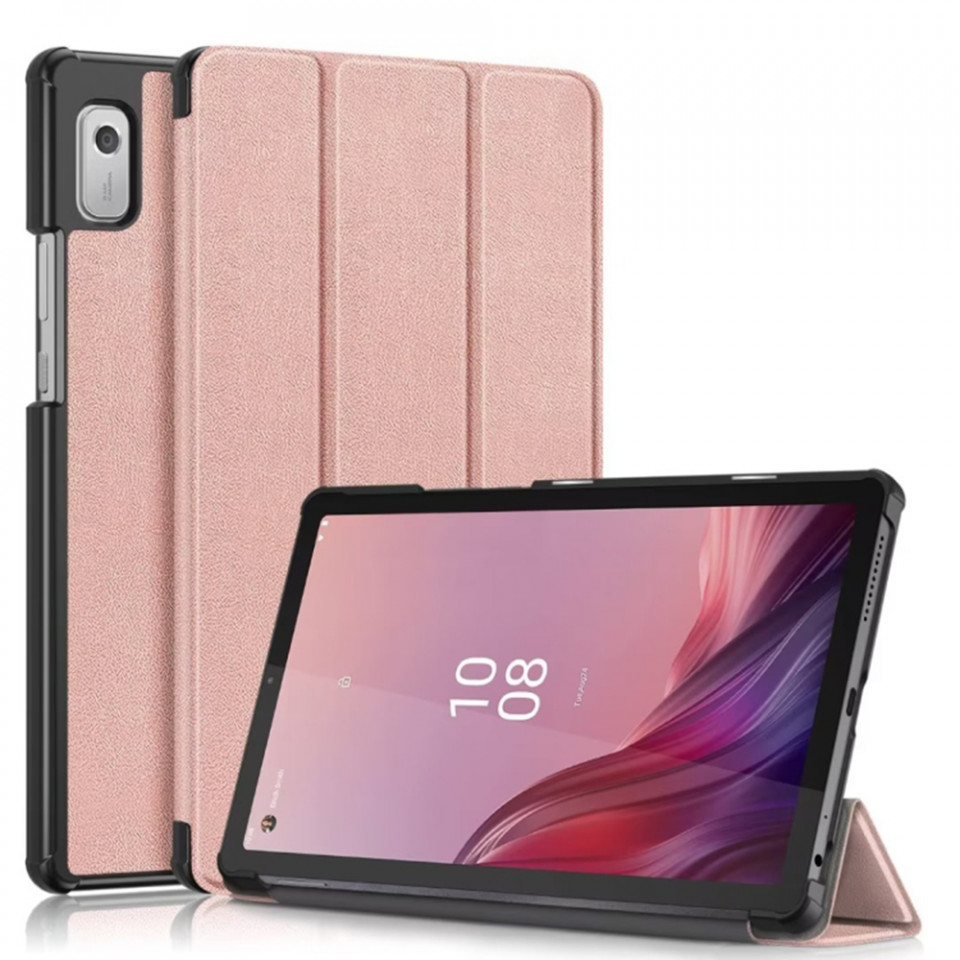 Husa tableta pentru Lenovo Tab M9 9.0 cu suport Multi-Unghi și functie Sleep/Wake , SKYDDAR FoldVision - Roz