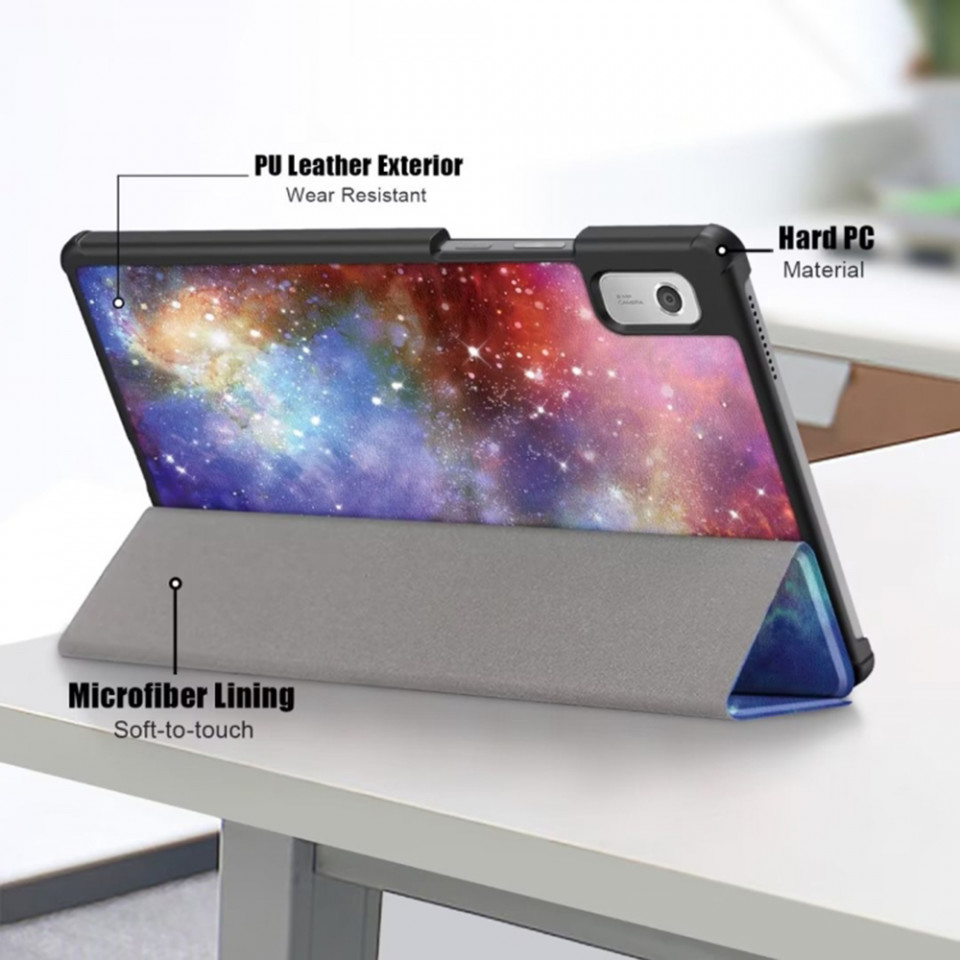 Husa tableta pentru Lenovo Tab M9 9.0 cu suport Multi-Unghi și functie Sleep/Wake , SKYDDAR FoldVision Colour - Galaxy - 2 | YEO