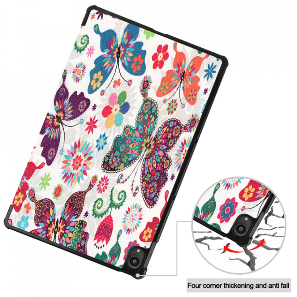 Husa tableta pentru Lenovo Tab P11 / Tab P11 Plus cu suport Multi-Unghi și functie Sleep/Wake , SKYDDAR FoldVision Colour - Butterfly - 3 | YEO