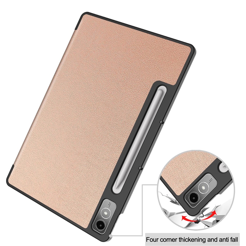 Husa tableta pentru Lenovo Tab P12, SKYDDAR INNOVATION, cu suport Multi-Unghi si functie Sleep/Wake, FoldPro, Unicorn, set cu sticker - 1 | YEO