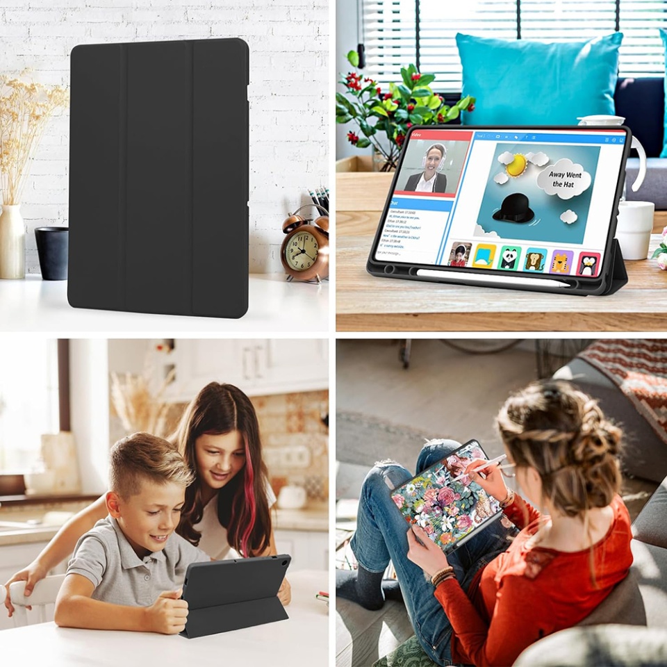 Husa tableta pentru Samsung Galaxy Tab A9 Plus cu suport cu 2 Unghiuri și functie Sleep/Wake, SKDR OfficeMate - Verde deschis - 3 | YEO