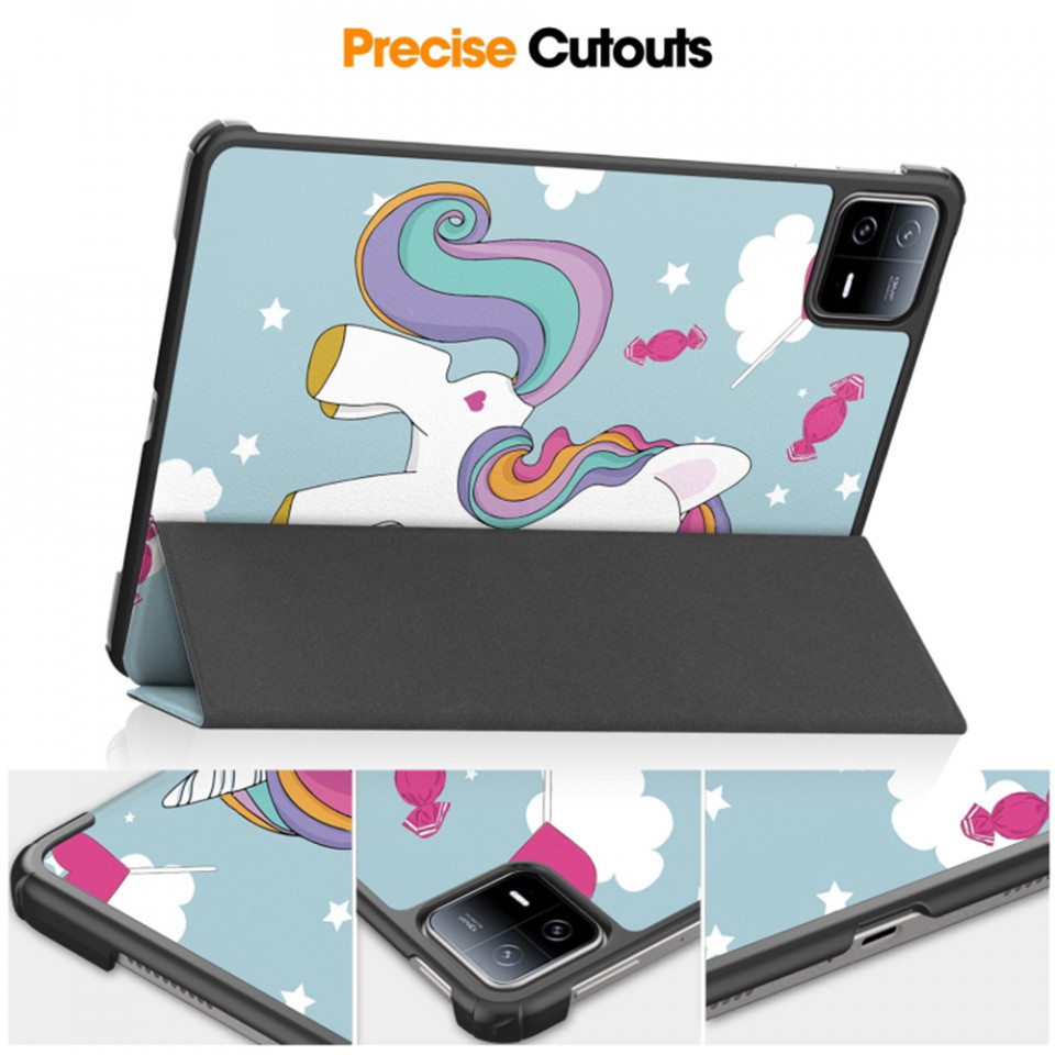 Husa tableta pentru Xiaomi Pad 6 / Pad 6 Pro cu suport Multi-Unghi și functie Sleep/Wake , SKYDDAR FoldVision Colour - Unicorn - 3 | YEO