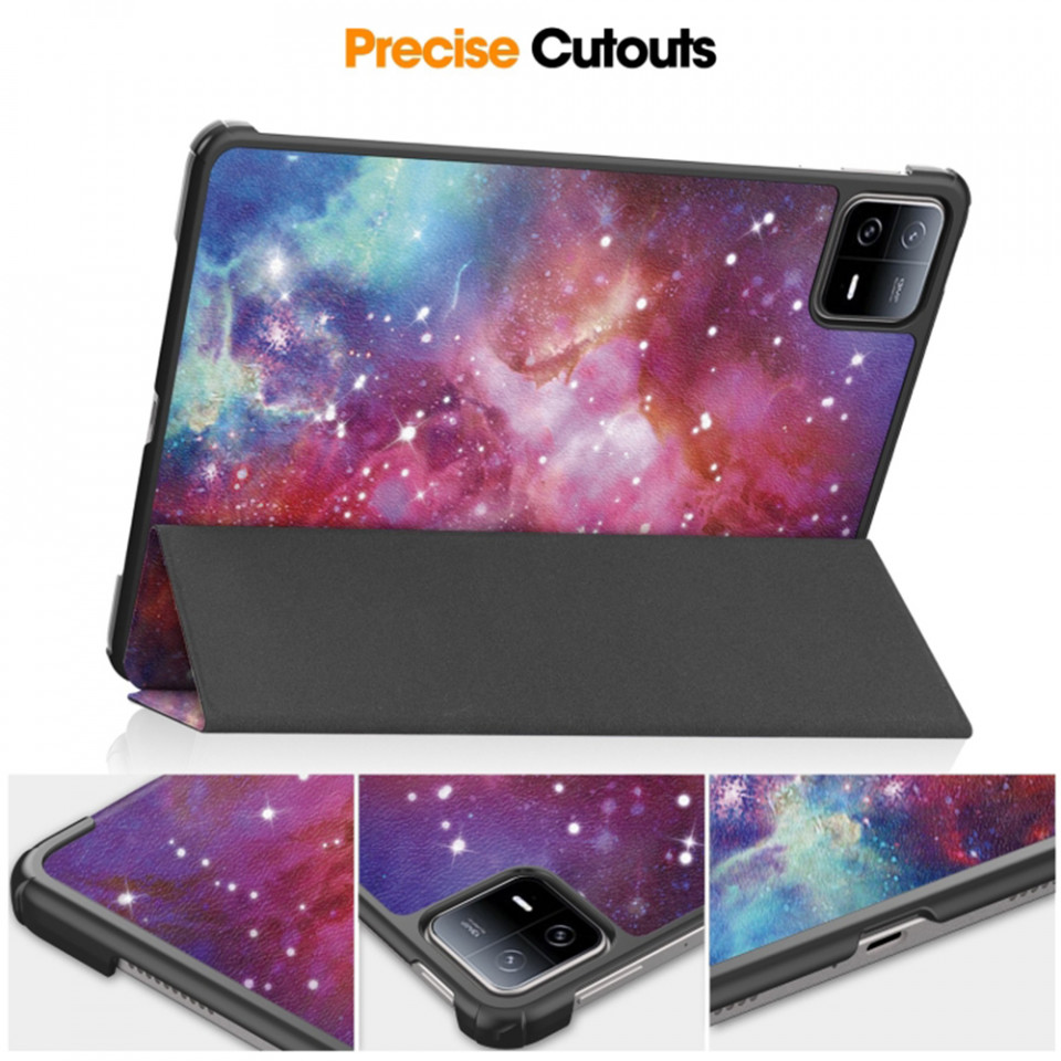Husa tableta pentru Xiaomi Pad 6 / Pad 6 Pro cu suport Multi-Unghi și functie Sleep/Wake , SKYDDAR FoldVision Colour - Galaxy - 3 | YEO