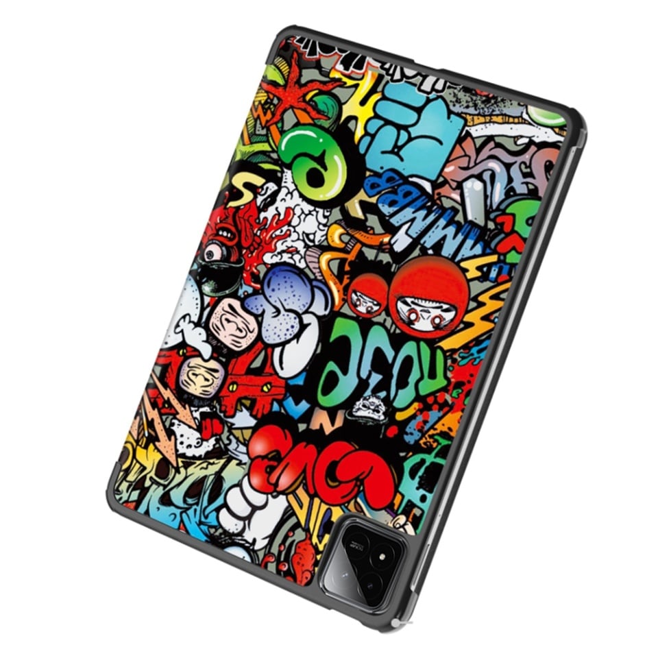 Husa tableta pentru Xiaomi Pad 6S Pro 12.4, SKYDDAR INNOVATION, cu suport Multi-Unghi si functie Sleep/Wake, FoldPro, Urban vibe, set cu sticker - 1 | YEO