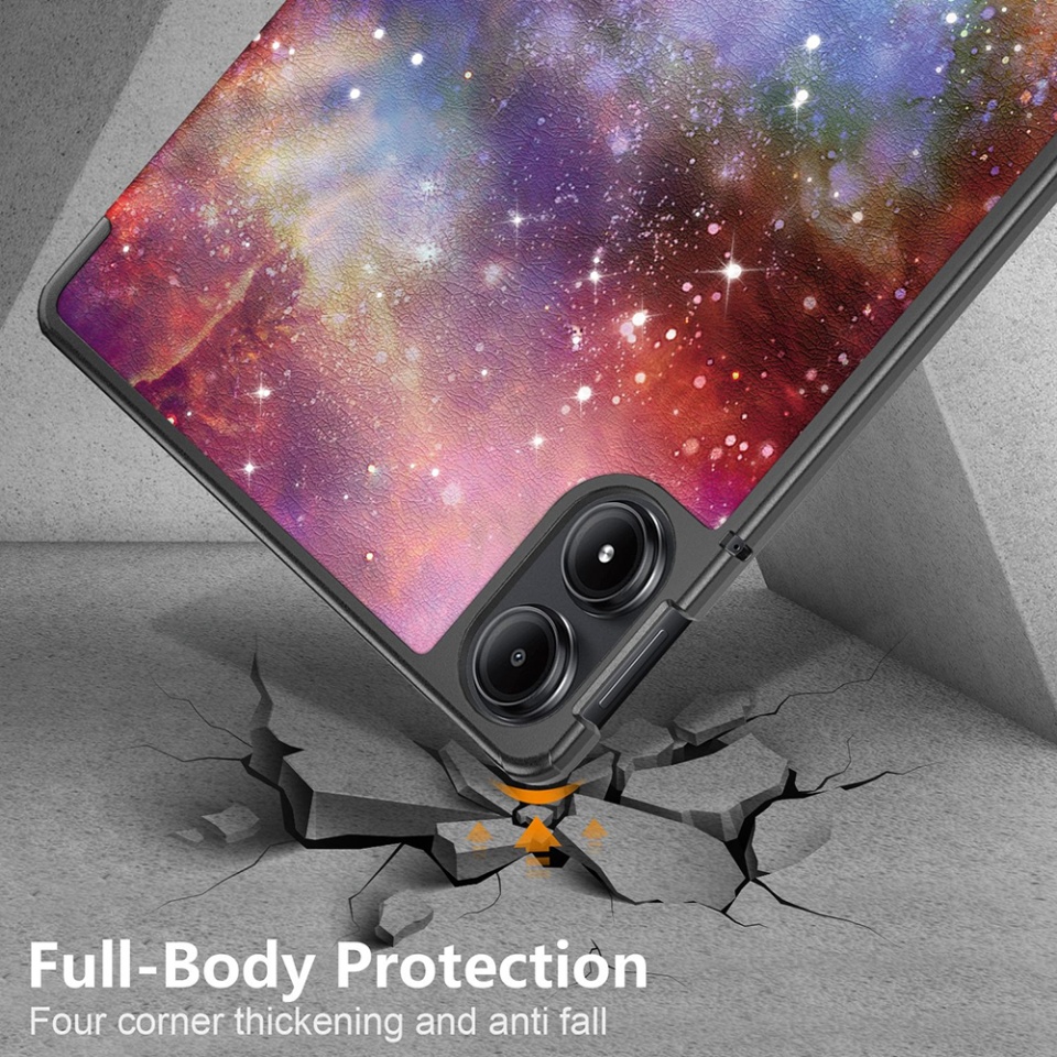 Husa tableta pentru Xiaomi Redmi Pad Pro / Poco Pad cu suport Multi-Unghi și functie Sleep/Wake, SKYDDAR FoldVision - Galaxy - 3 | YEO