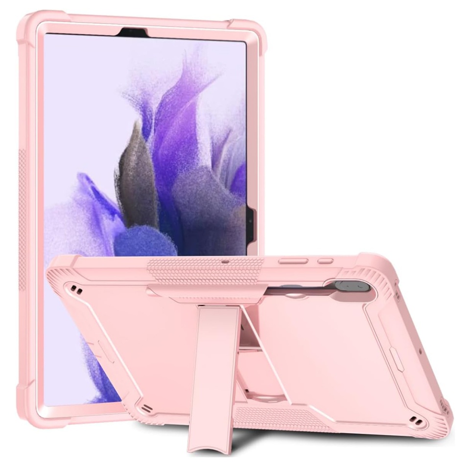 Husa tableta Samsung Galaxy Tab S7 Plus / S8 Plus, Ideala pentru Utilizare Zilnica, Antisoc si Anti-zgarieturi, SKDR TabArmor - Roz