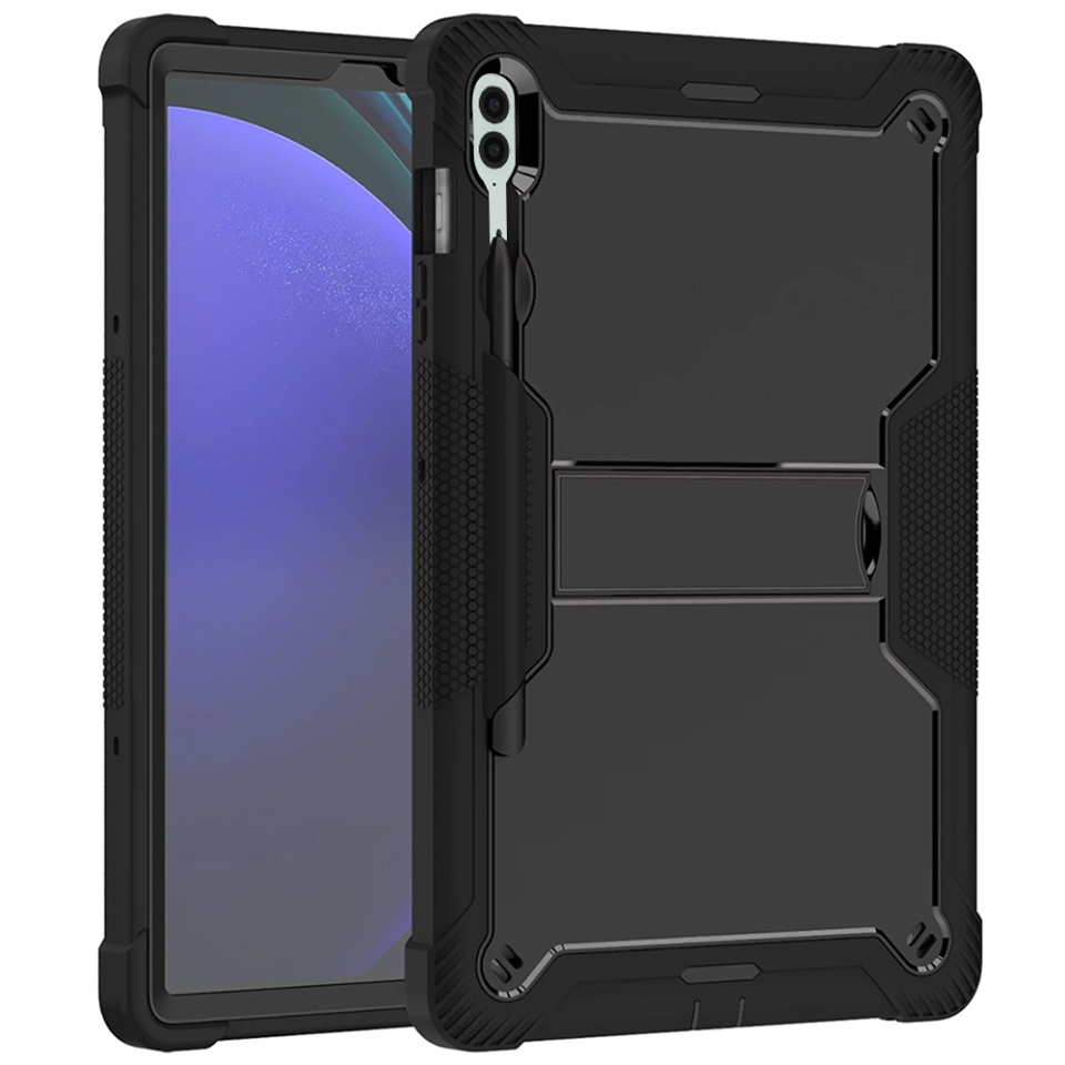 Husa tableta Samsung Galaxy Tab S9 FE Plus, Ideala pentru Utilizare Zilnica, Antisoc si Anti-zgarieturi, SKDR TabArmor - Negru