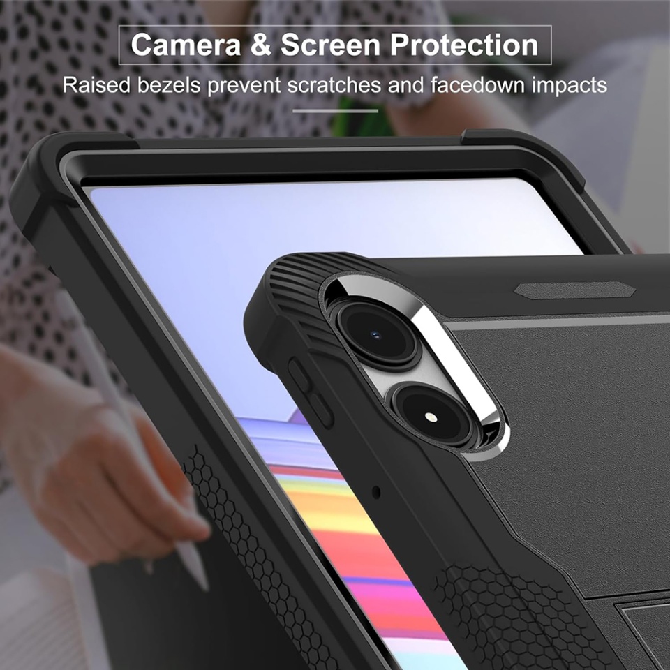 Husa tableta Xiaomi Redmi Pad Pro / Poco Pad, Ideala pentru Utilizare Zilnica, Antisoc si Anti-zgarieturi, SKDR TabArmor - Negru - 2 | YEO