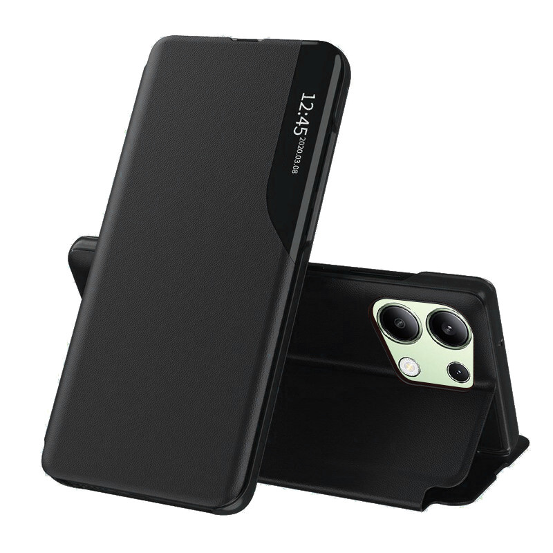 Husa Xiaomi Redmi Note 13 4G tip carte, Techsuit eFold - Negru