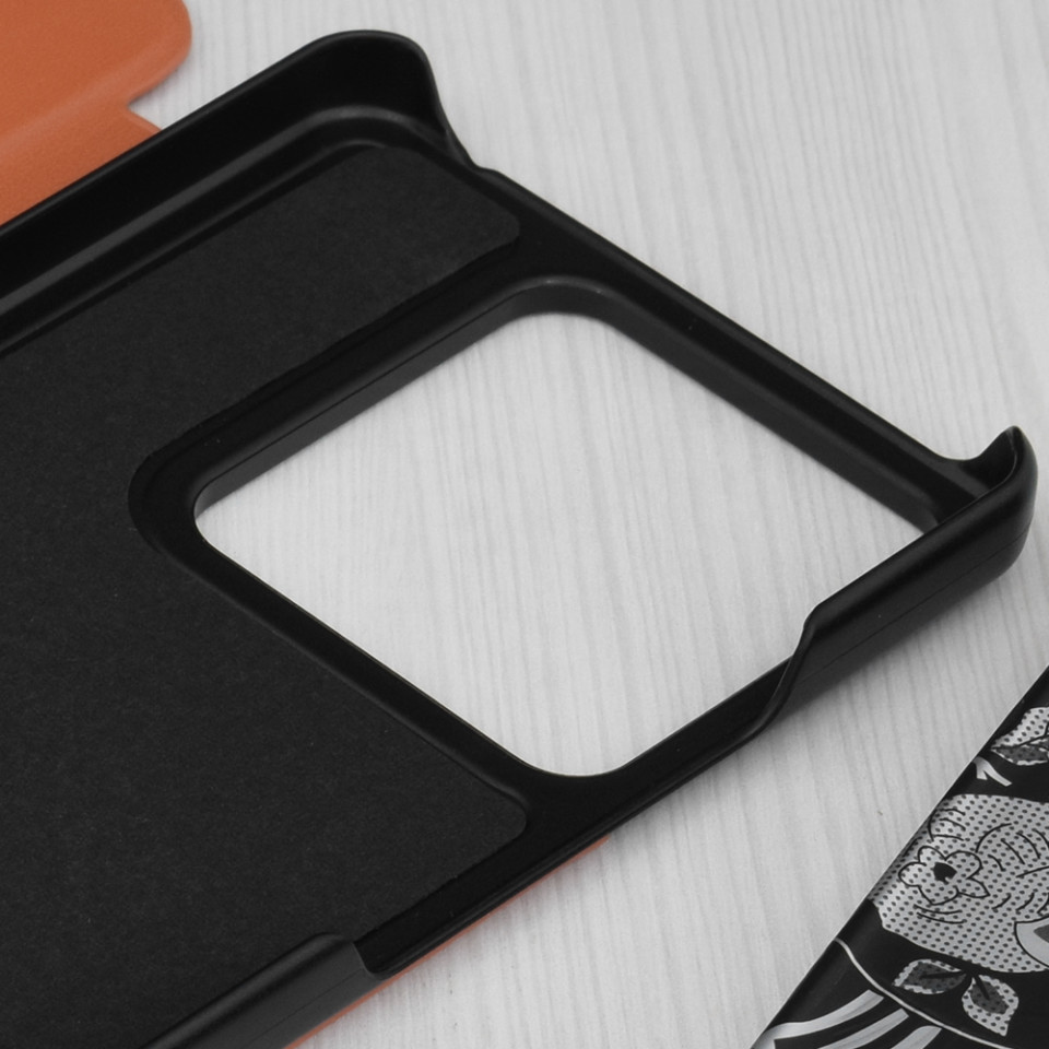 Husa Xiaomi Redmi Note 13 5G tip carte, Techsuit eFold - Portocaliu - 2 | YEO