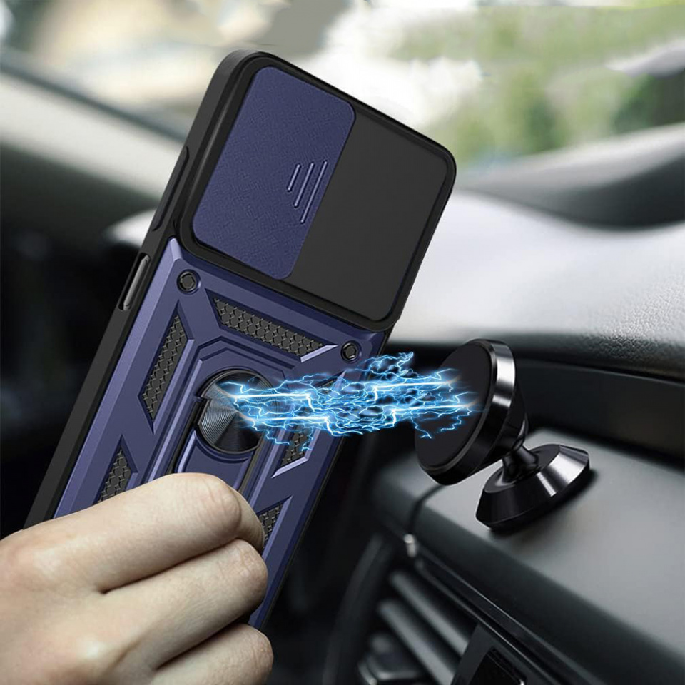 Husa Xiaomi Redmi Note 13 Pro 5G / Poco X6 cu inel magnetic si protectie camera Skyddar CamShield - Mint - 1 | YEO