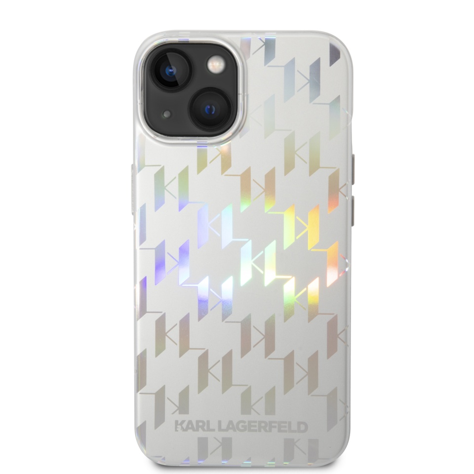 Huse pentru iPhone 14 Plus, Karl Lagerfeld, Hardcase Monogram, Argintiu - 2 | YEO