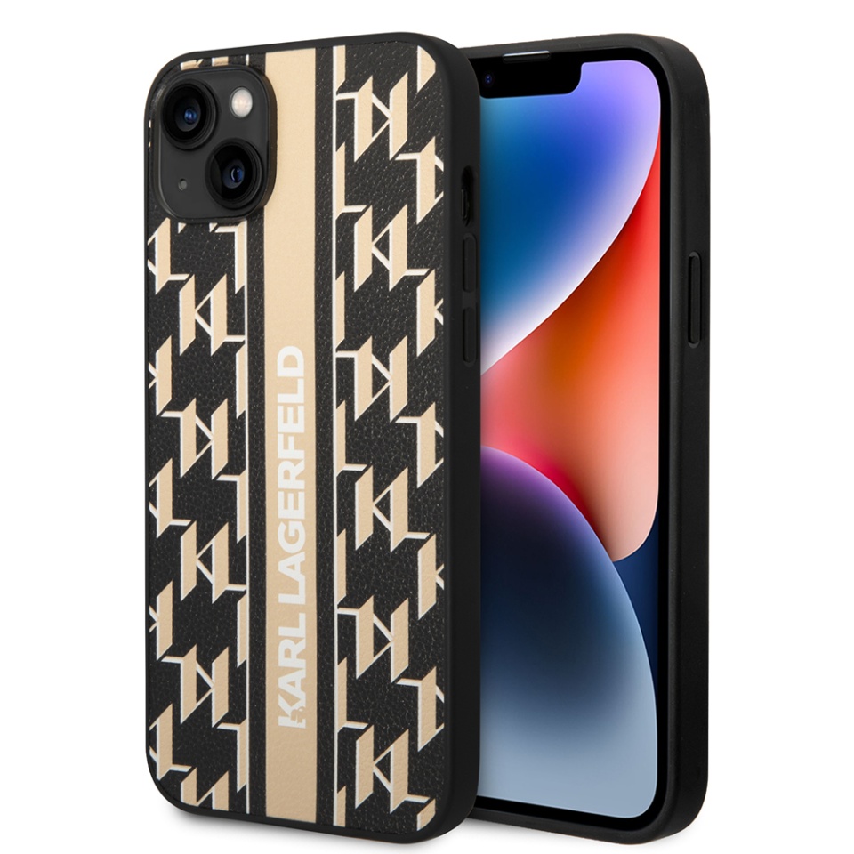 Huse pentru iPhone 14 Plus, Karl Lagerfeld, Hardcase Monogram, Maro