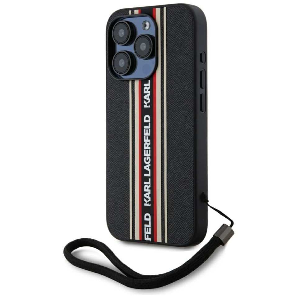 Huse pentru iPhone 15 Pro Max, Karl Lagerfeld, Saffiano Athleisure, Rosu