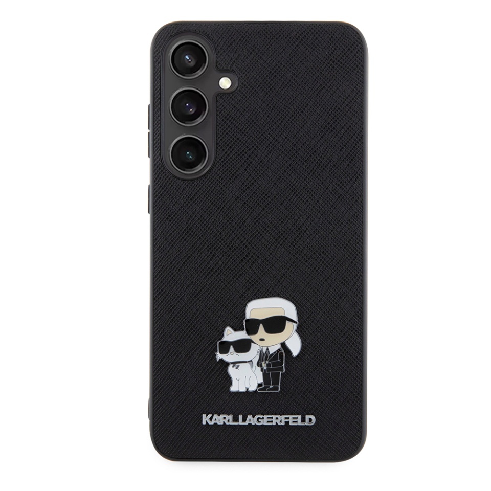 Huse pentru Samsung Galaxy S24 Plus, Karl Lagerfeld, Saffiano, Negru - 1 | YEO