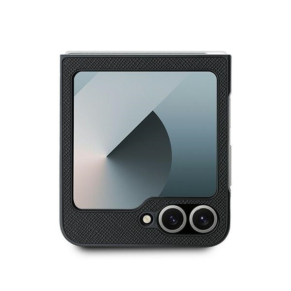 Huse pentru Samsung Galaxy Z Flip6 / Galaxy Z Flip7 FE, Karl Lagerfeld, Saffiano, Negru - 1 | YEO