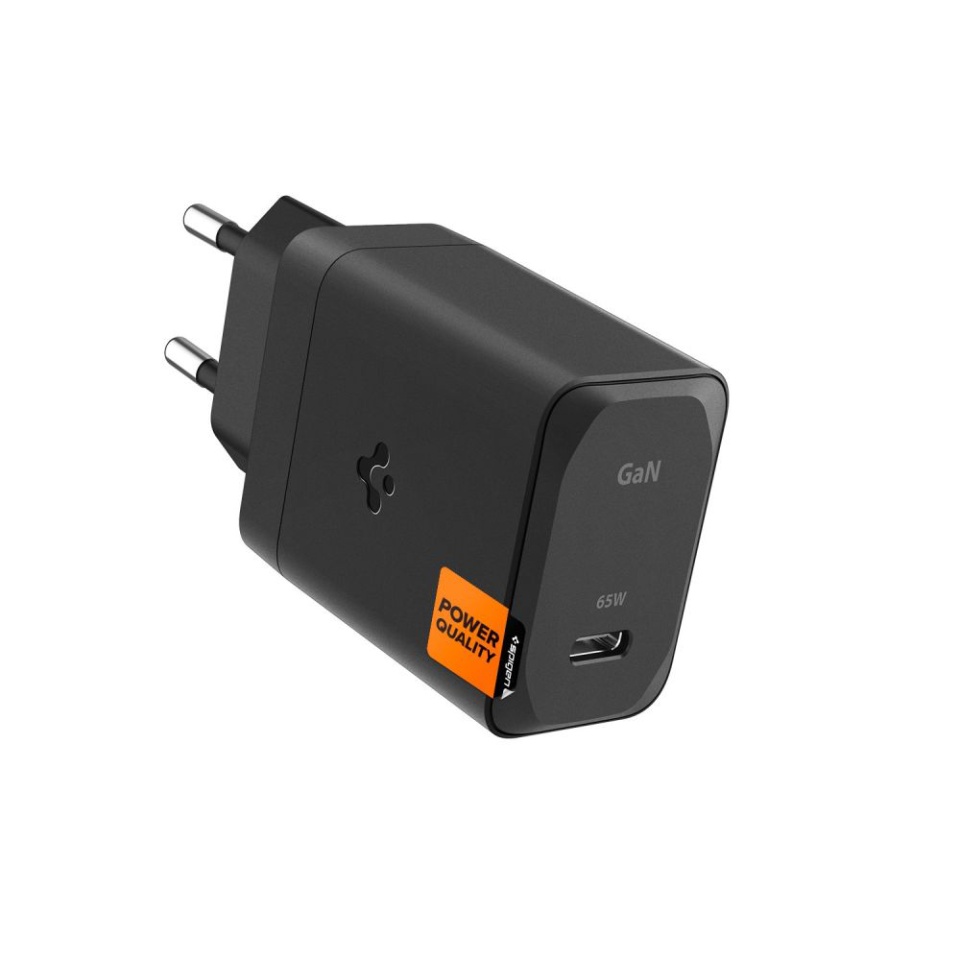 Incarcator Priza Fast Charge 65W, Cablu Inclus 2m, Type-C la Type-C, Spigen Arcstation Pro 651, Negru - 1 | YEO