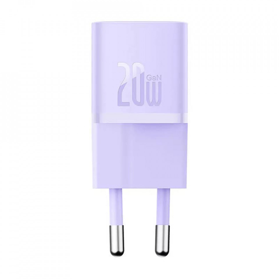 Incarcator Type-C, Fast Charging, GaN, 20W - Baseus (CCGN050105) - Purple - 3 | YEO
