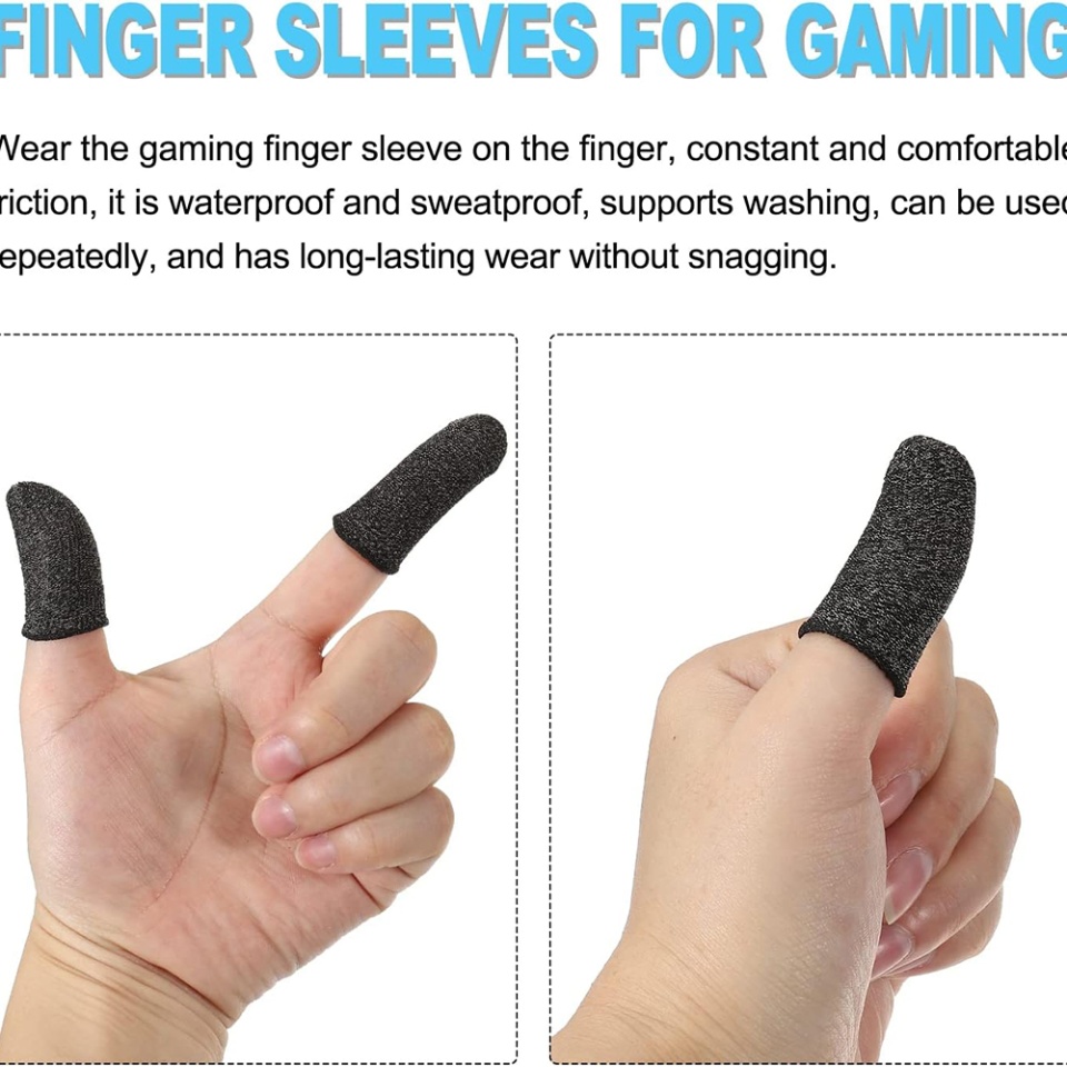 Mansoane Degete pentru Gaming, Profesionale, de Telefon si Tableta, SKDR HyperFlex FS3 - Negru - 2 | YEO