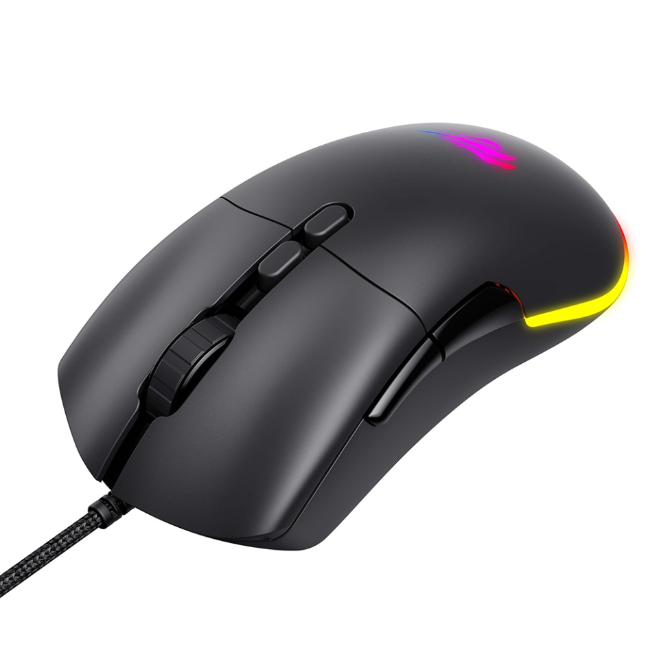 Mouse gaming, 800/1600/2400/3200/6400/12000 DPI, 1.6m, 5V, Havit MS954, Negru - 1 | YEO