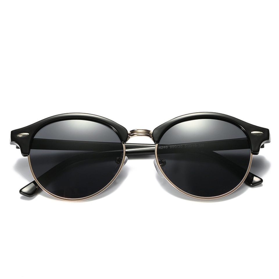 Ochelari de soare barbati, Rotunzi, Polarizati, Skyddar 66612, Negru - 1 | YEO