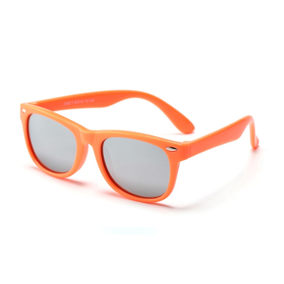 Ochelari de soare copii 3-8 Ani, Protectie UV, Polarizati, Skyddar Kido D802 - Gri Portocaliu