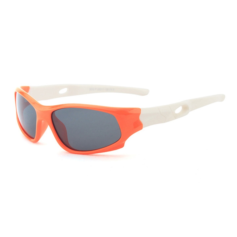 Ochelari de soare copii 3-8 Ani, Protectie UV, Polarizati, Skyddar Kido 816 - Alb Portocaliu
