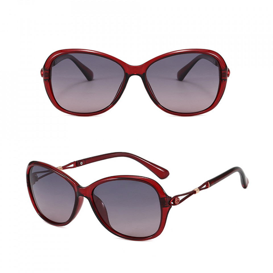 Ochelari de soare dama cu protectie UV (2301-C3), Techsuit - Wine Red - 1 | YEO