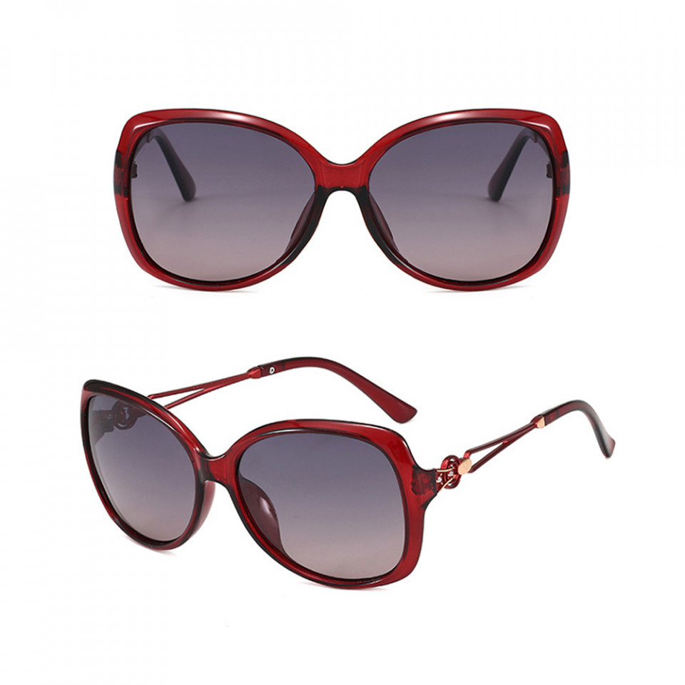 Ochelari de soare dama cu protectie UV (2305-C3), Techsuit - Wine Red - 1 | YEO