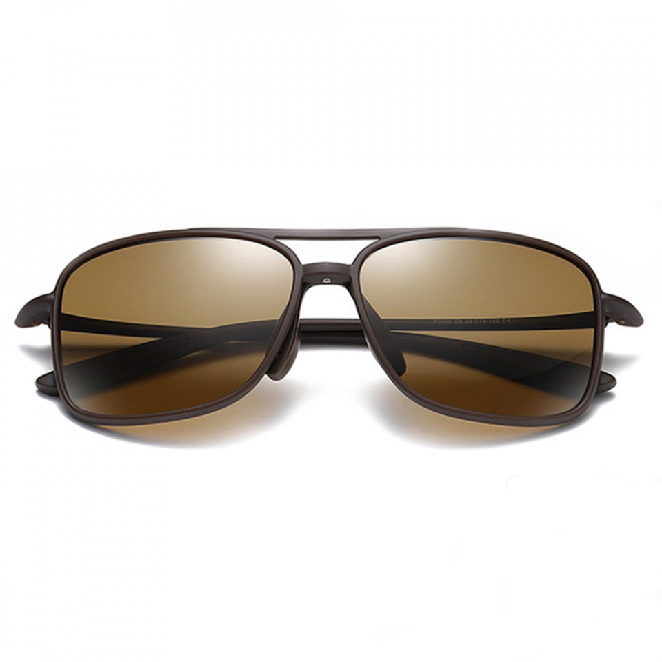 Ochelari soare barbati cu protectie UV (MM99), Techsuit - Matte Brown - 1 | YEO