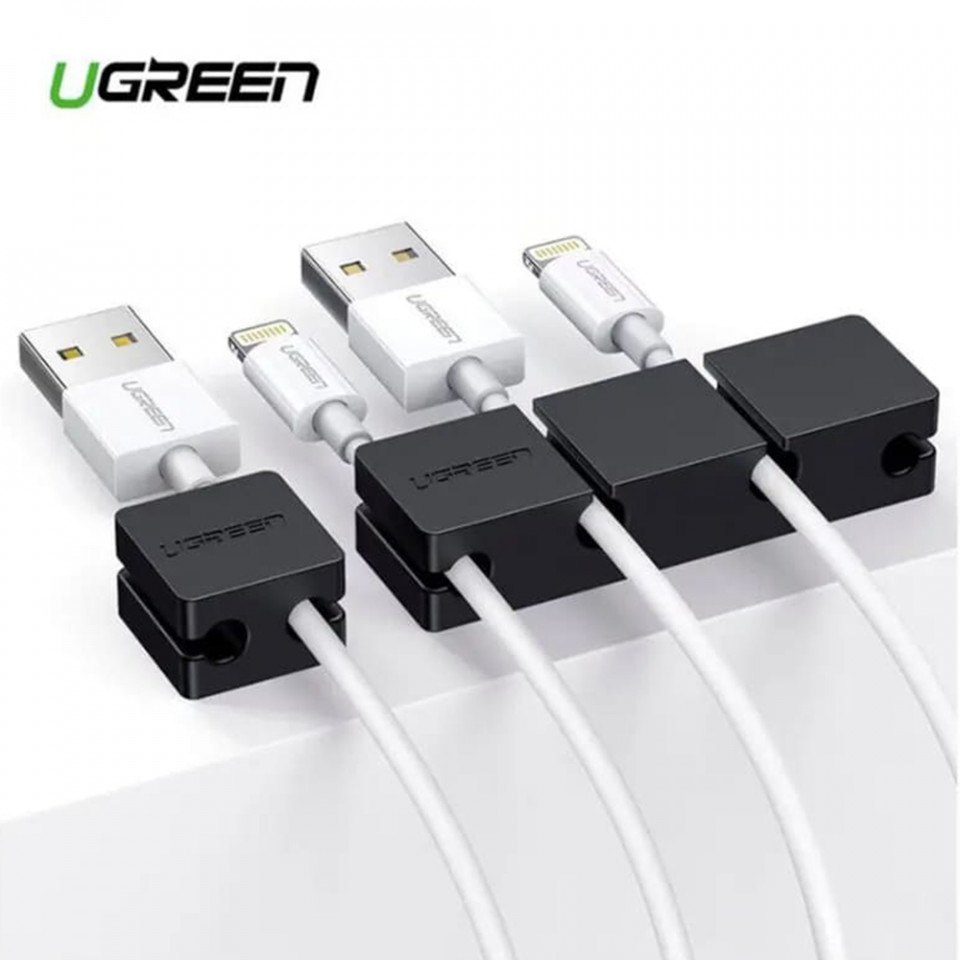 Organizator cabluri birou (70585), 1+3 prinderi, Ugreen - Negru - 1 | YEO