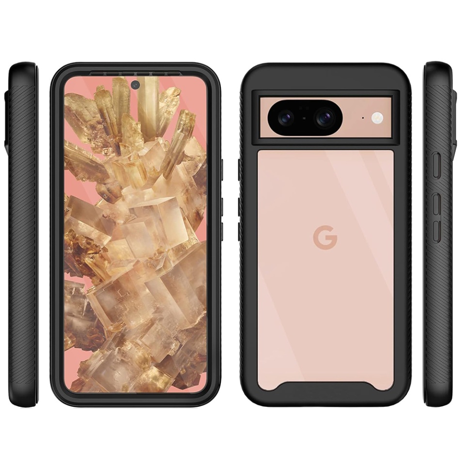 [Pachet 360°] Husa + Folie Google Pixel 8a anti soc, Techsuit Defense - Negru - 1 | YEO