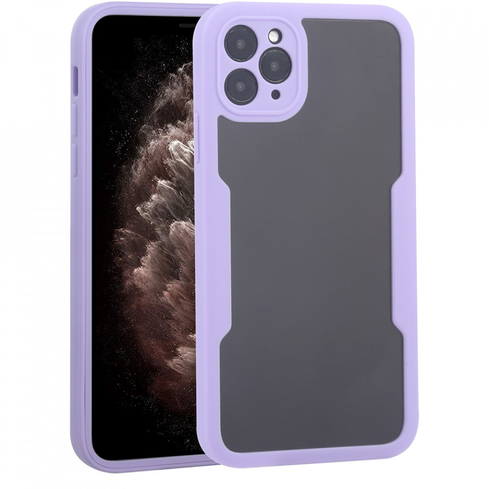 [Pachet 360°] Husa + Folie pentru iPhone 11 Pro, SKDR ColorShield 360° - Mov