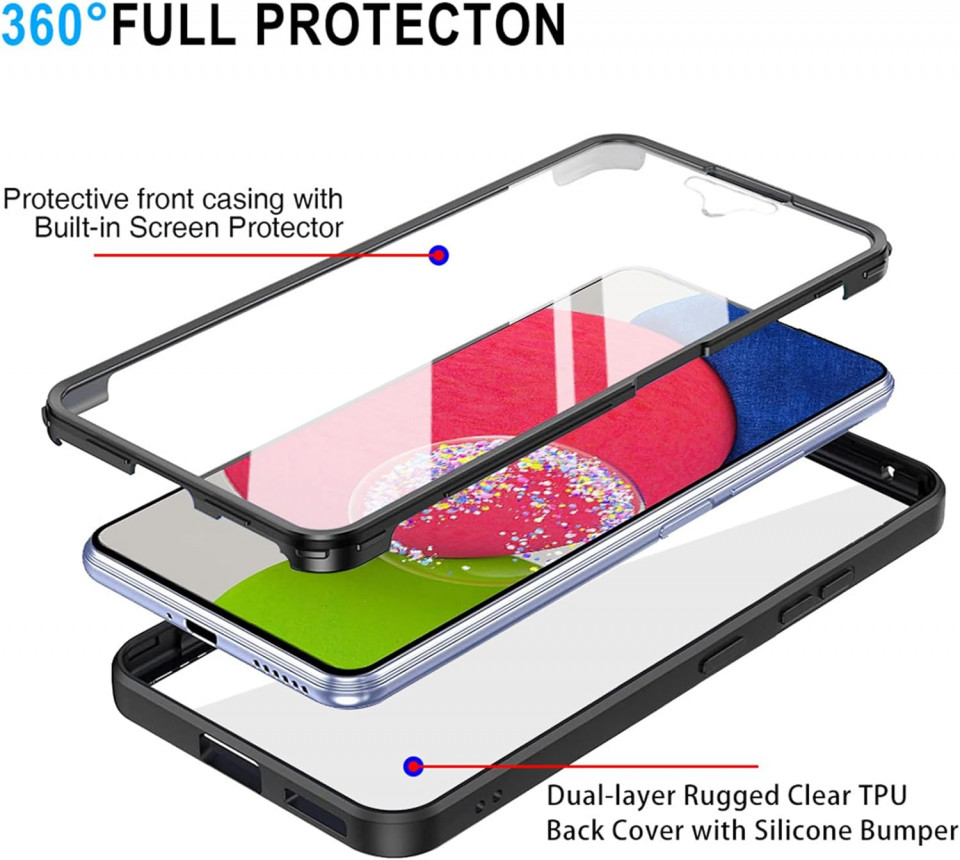 [Pachet 360°] Husa + Folie pentru Samsung Galaxy S23 Plus, SKDR ColorShield 360° - Albastru - 2 | YEO