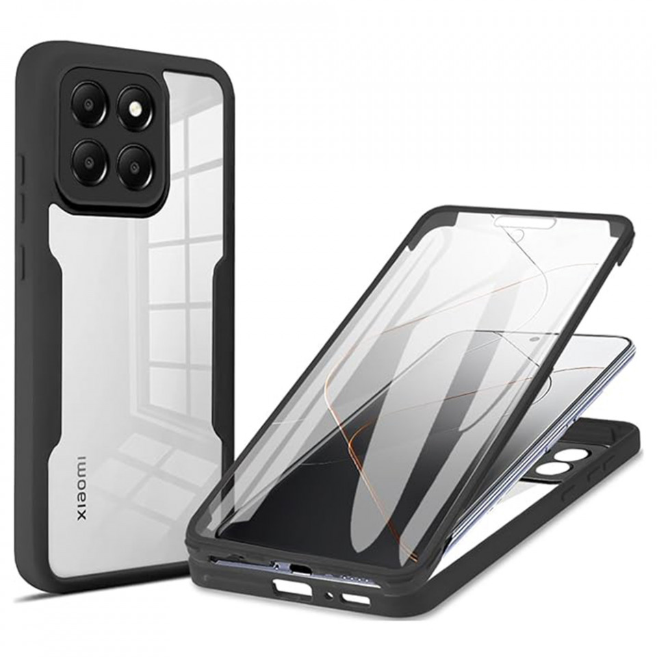 [Pachet 360°] Husa + Folie pentru Xiaomi 14, SKDR ColorShield 360° - Negru