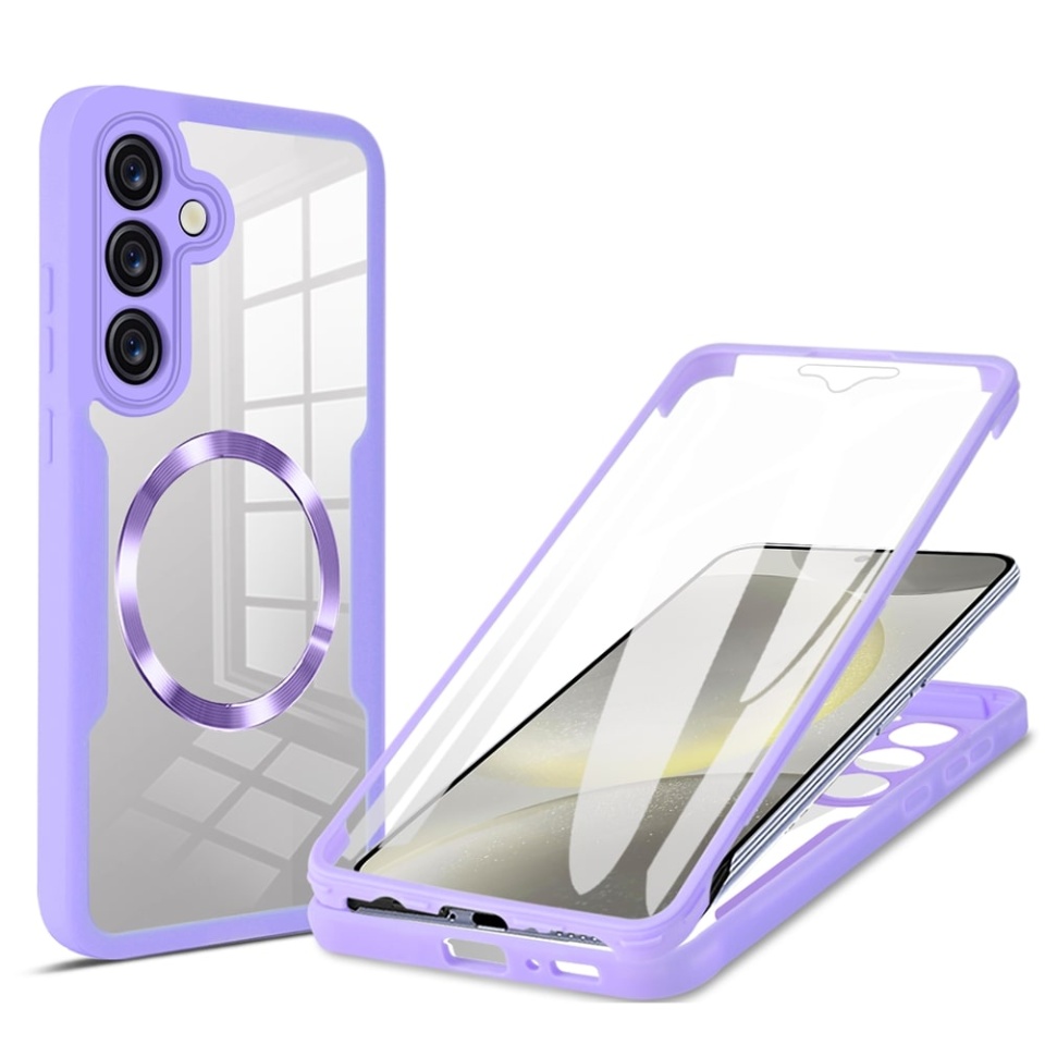 [Pachet 360°] Husa + Folie Samsung Galaxy S24 Plus MagSafe, SKDR ColorShield 360° - Mov