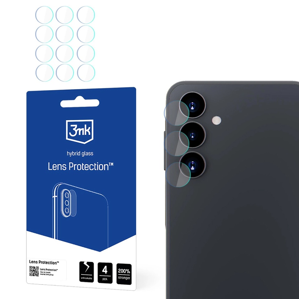 [Pachet 4x] Folie camera pentru Samsung Galaxy A16 4G / Galaxy A16 5G, 3mk Lens Protection, Transparenta