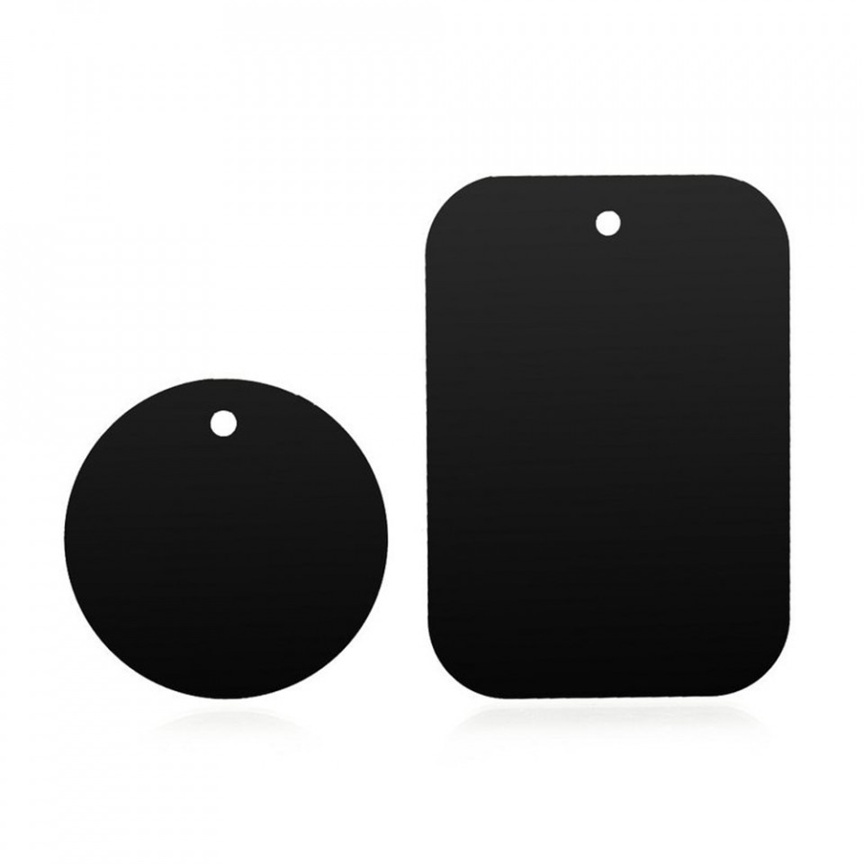 Placa Metalica Mata Autoadeziva Pentru Suporturi Magnetice [Pachet 2x], Techsuit - Negru