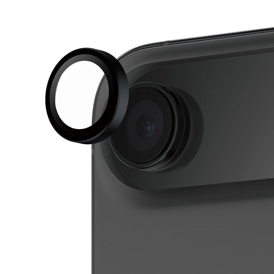 Protectie Camera pentru iPhone 17 Air, Hoops PanzerGlass®, cu Separare Optica, Sticla Securizata, Anti-Zgarieturi si Anti-Reflexie, Negru - 1 | YEO