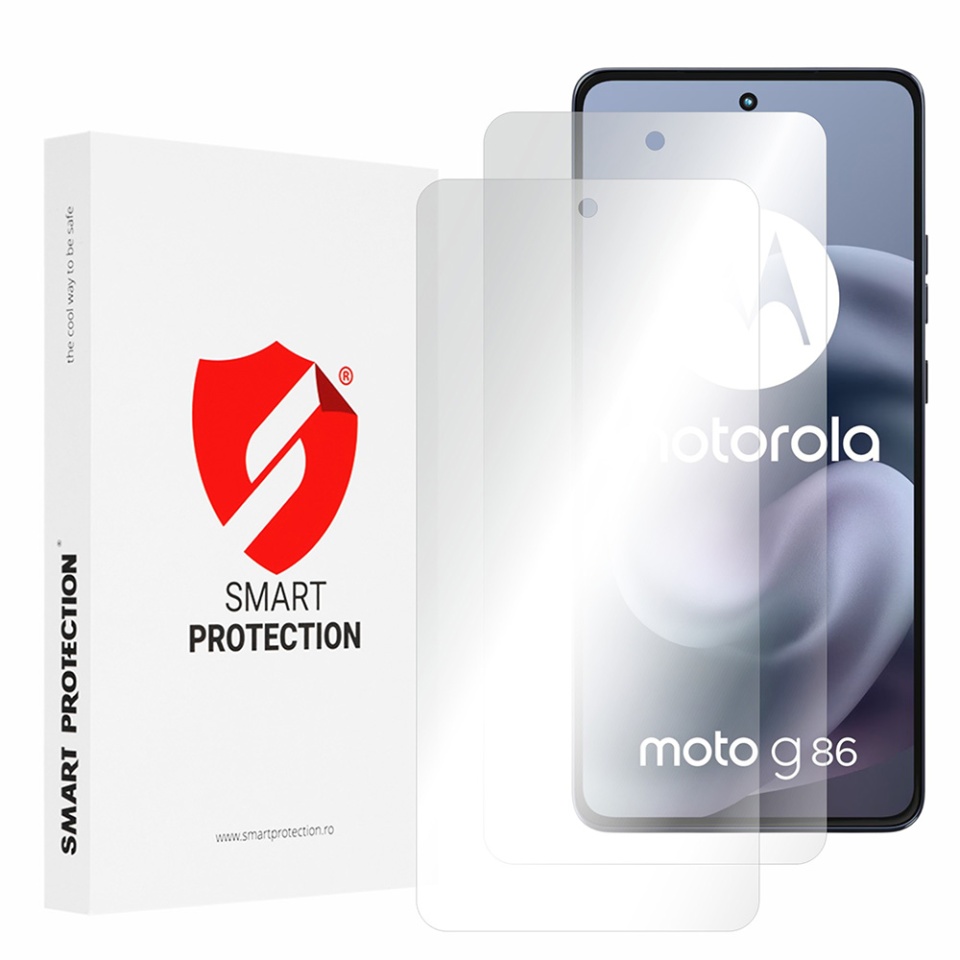 [SET 2x] Folie de protectie Motorola Moto G86 / Moto G86 Power, Premium Classic, Smart Protection, Transparent