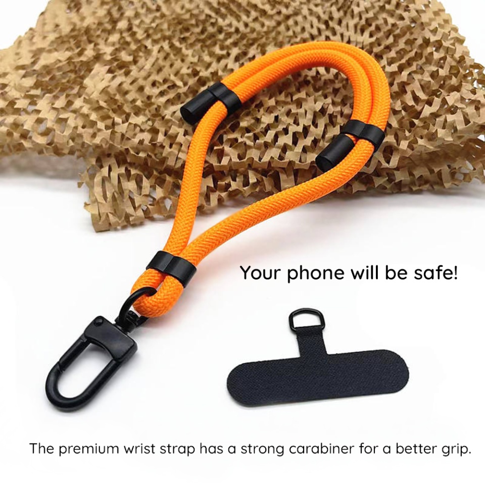Snur Universal pentru telefon, curea antifurt pentru majoritatea smartphone-urilor, RWS1 - Oranj - 1 | YEO