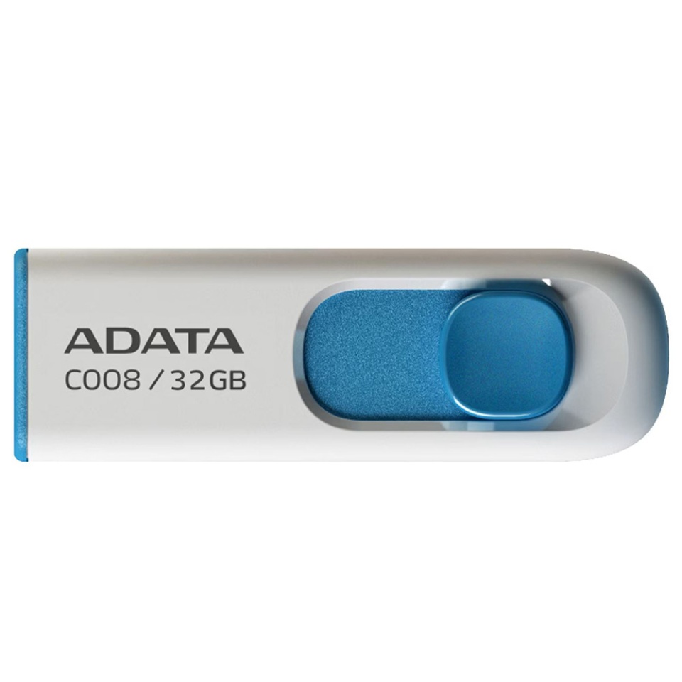 Stick de Memorie USB 2.0 FlashDrive, 32GB, Adata, AC008, Alb - 1 | YEO