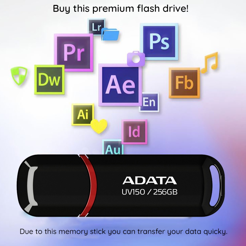 Stick USB ADATA UV150 64G, USB 3.2, Transfer Rapid, Negru - 3 | YEO
