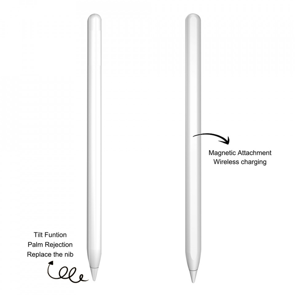 Stylus Pen pentru iPad, Palm Rejection, Techsuit M2 - Alb - 1 | YEO