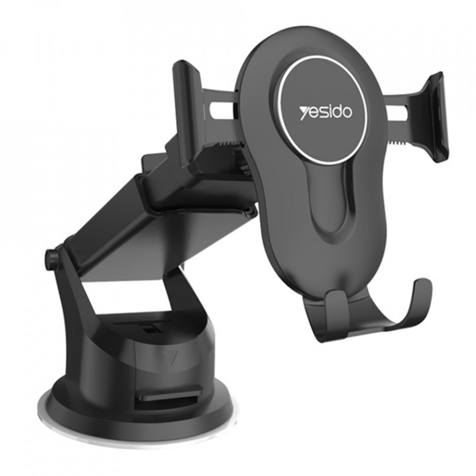 Suport Auto cu Prindere Automata si Brat Extensibil, pentru Bord / Parbriz, Yesido C44 - Negru