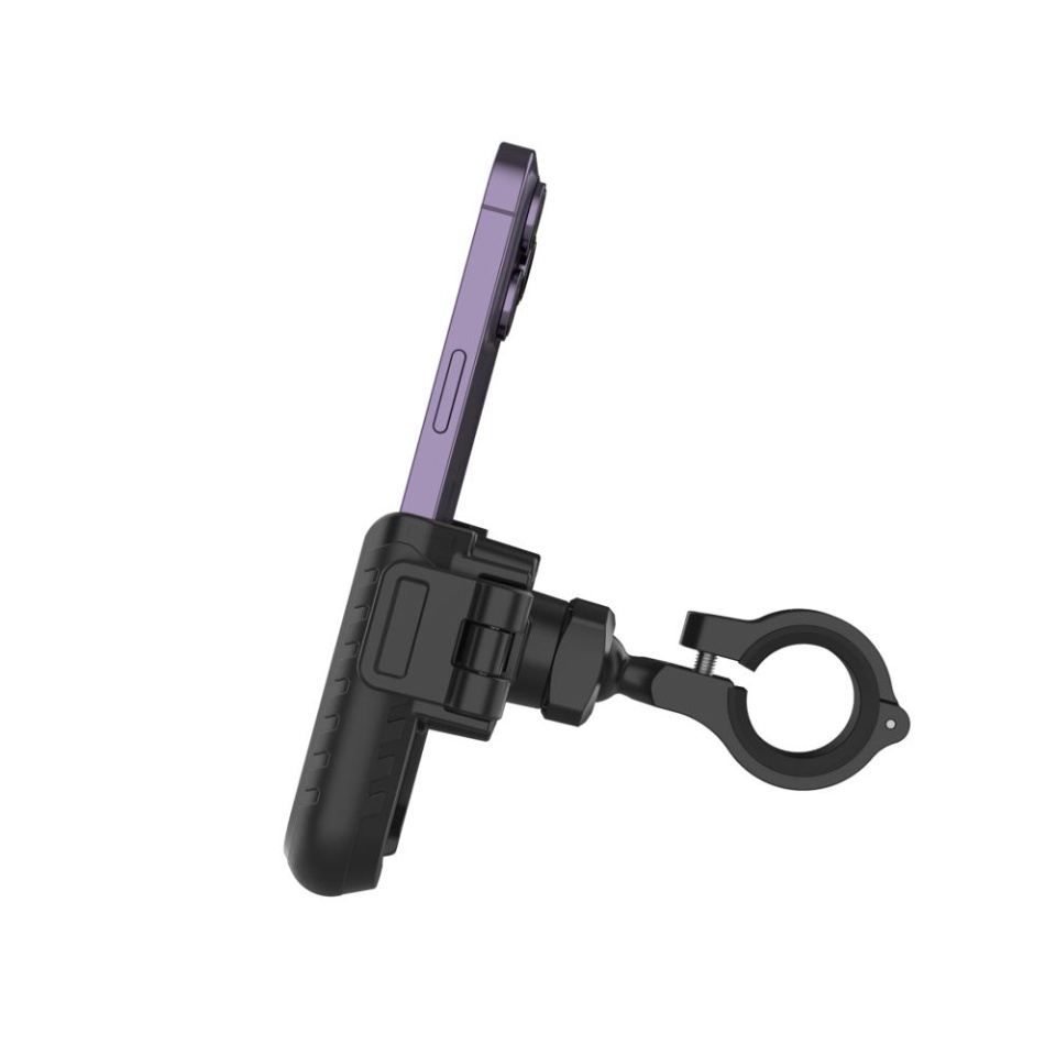 Suport de Telefon pentru Bicicleta si Motocicleta, Silicon Flexibil, Rotatie 360°, Fixed FIXBIP-BK - Negru - 3 | YEO