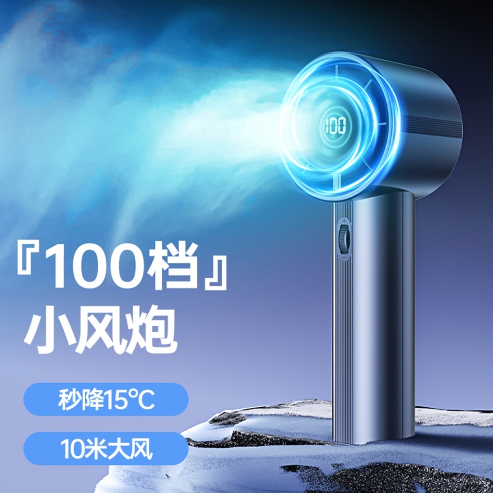 Ventilator Portabil, CT-111, CT-111, USB-C 2A, 5000mAh , Compact si Usor, set cu sticker, Alb - 3 | YEO